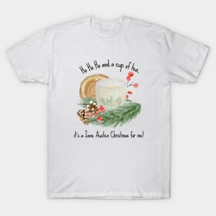 Jane Austen Christmas - a cup of tea T-Shirt